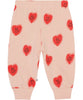 Molo pantalone in felpa rosa stampa cuori | Al Monello - Barbieri