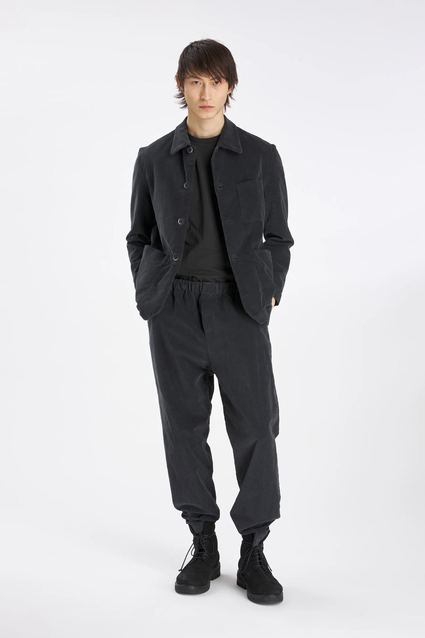 Barena pantalone in velluto antracite