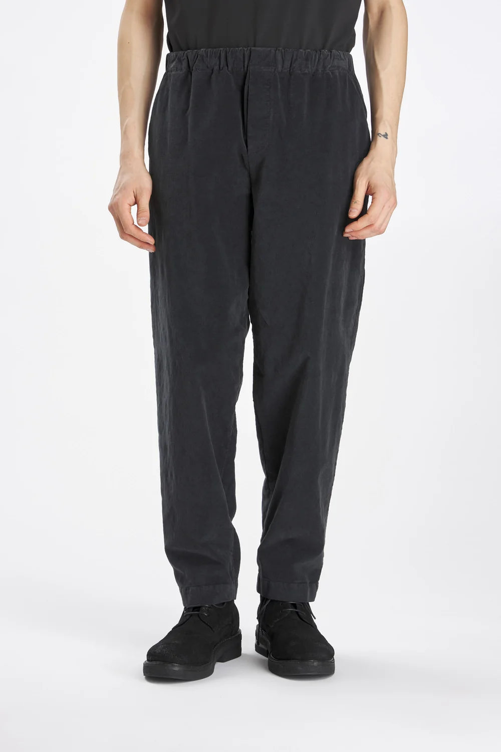 Barena pantalone in velluto antracite