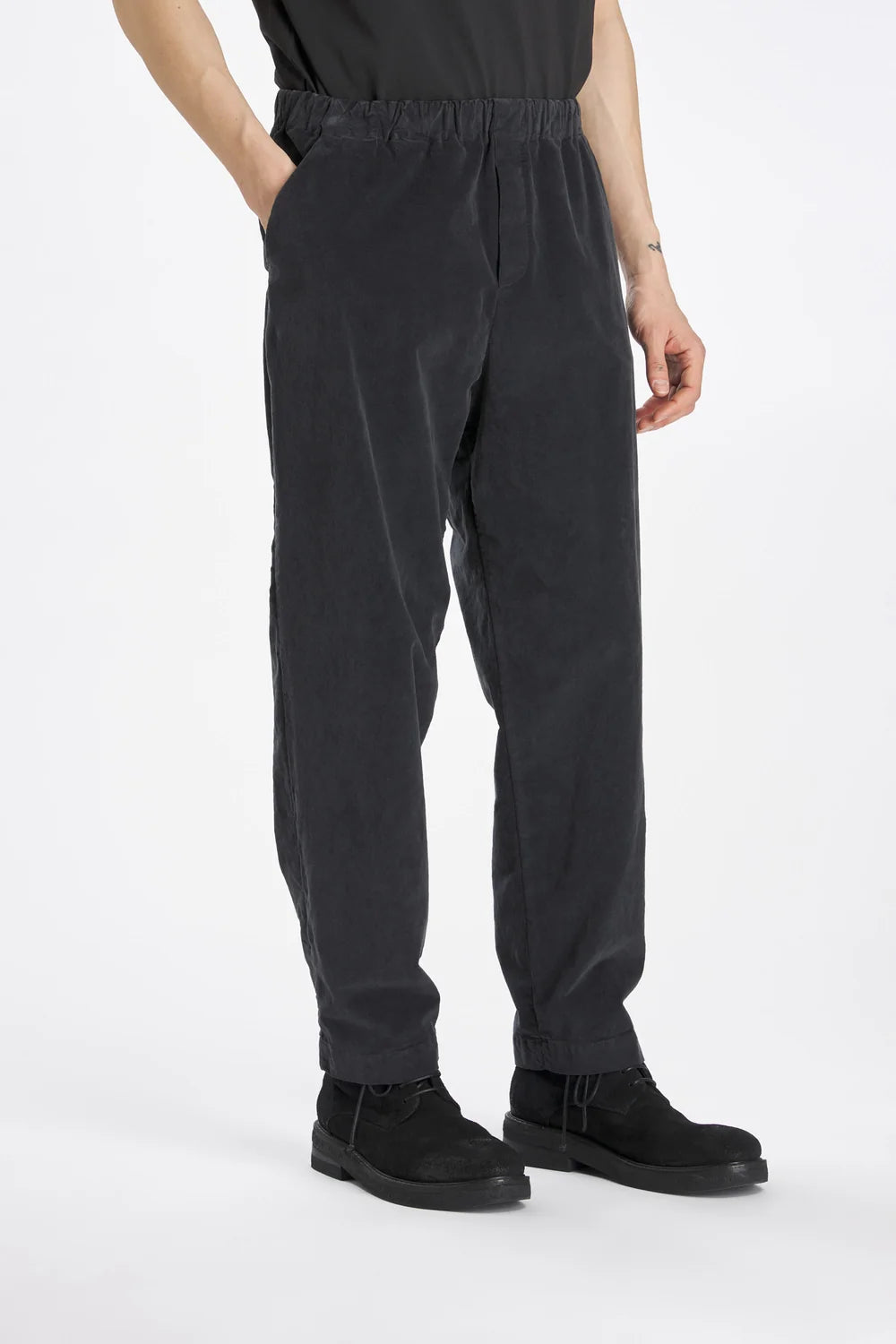 Barena pantalone in velluto antracite