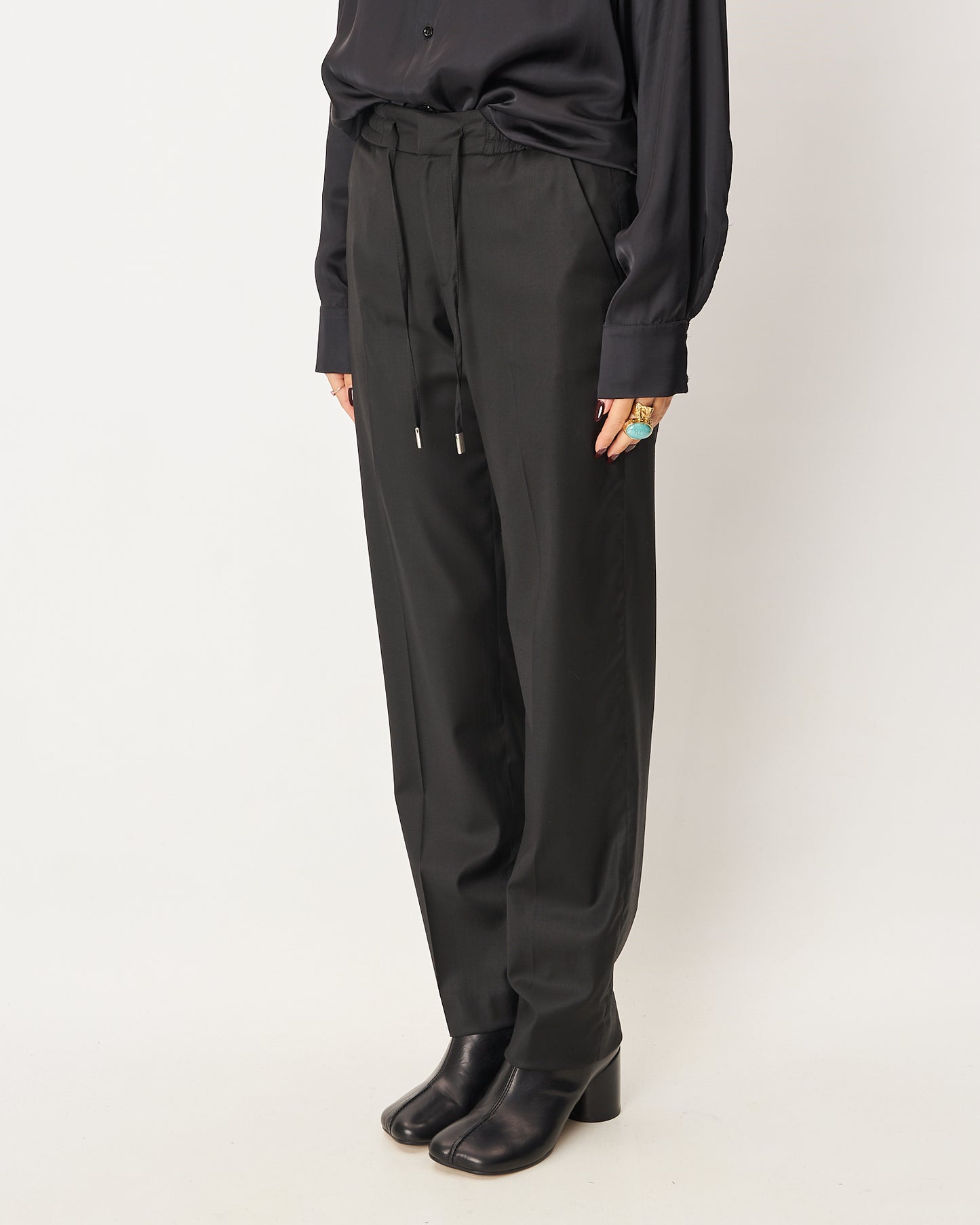 PT Torino pantalone nero con coulisse