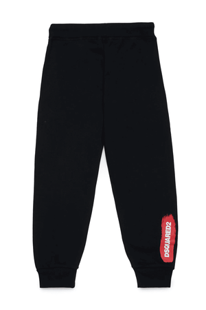 D-Squared2 pantalone nero in felpa