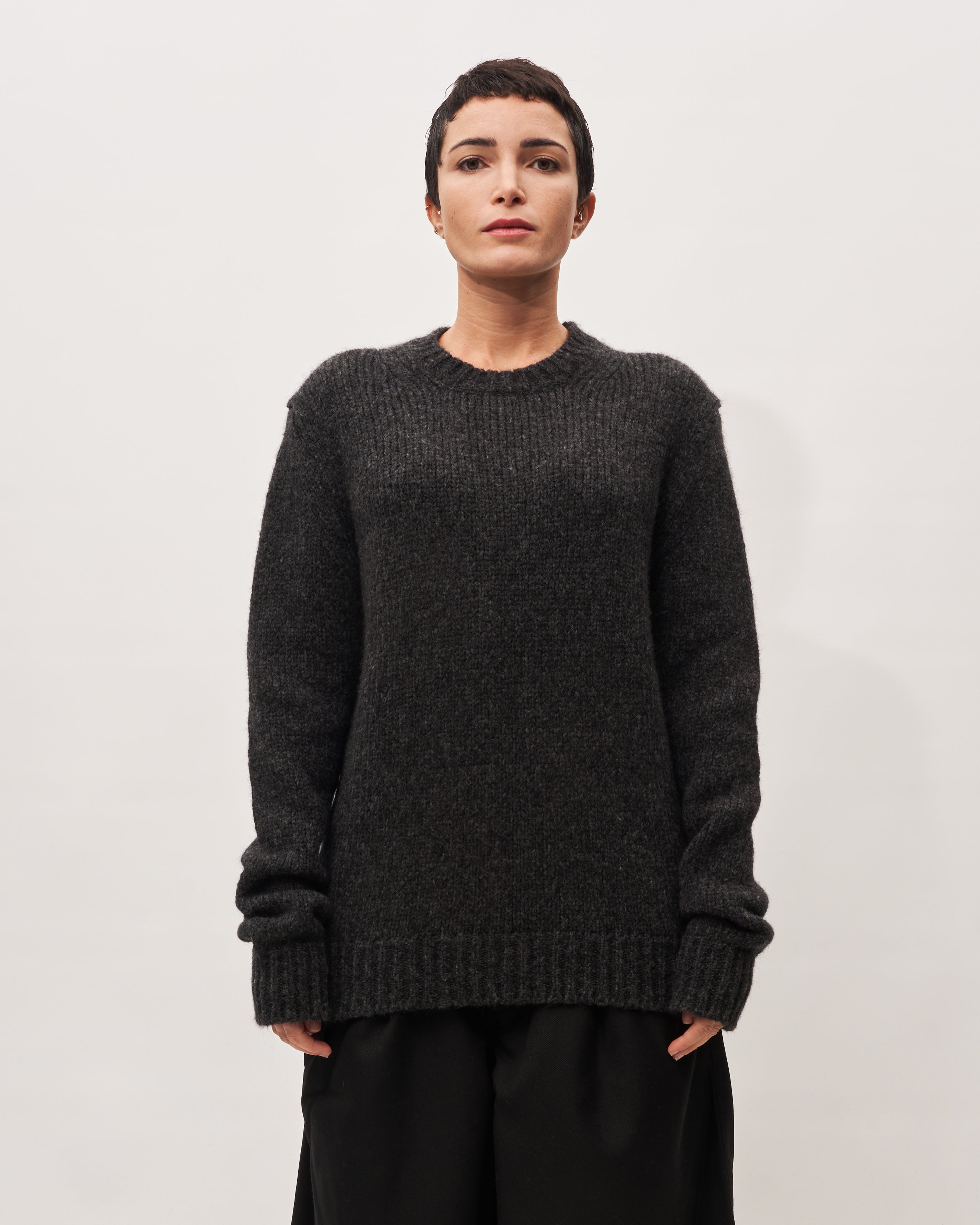 Paolo Ragazzini maglia antracite in alpaca