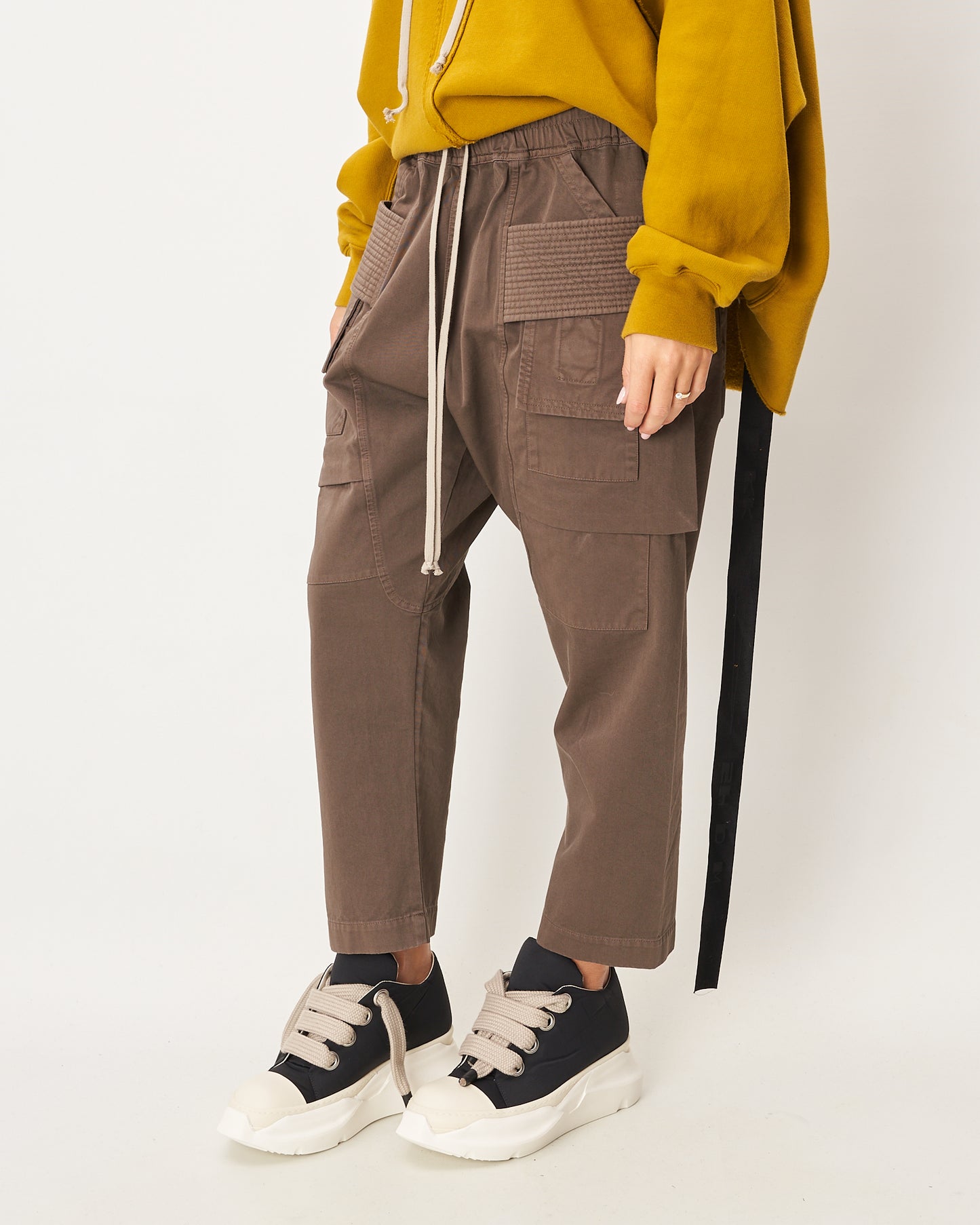 Rick Owens pantalone cotone modello Combat Cropped