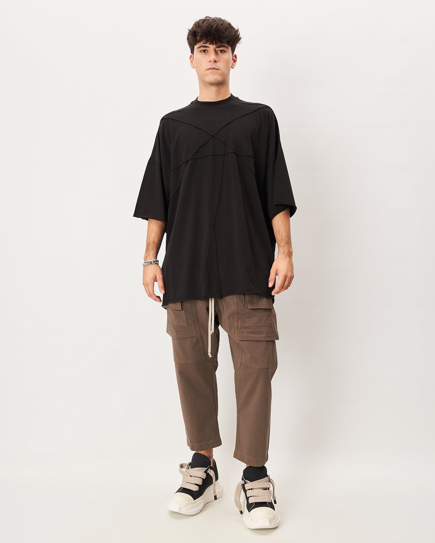 Rick Owens t-shirt over nera ricamo stella