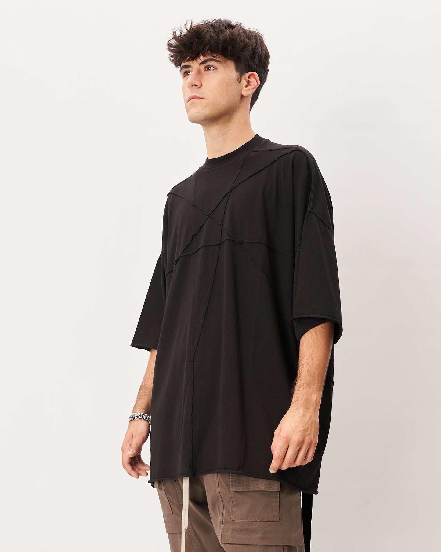 Rick Owens t-shirt over nera ricamo stella