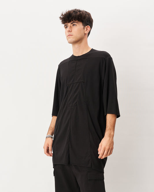 Rick Owens maxi t-shirt nera a tricot