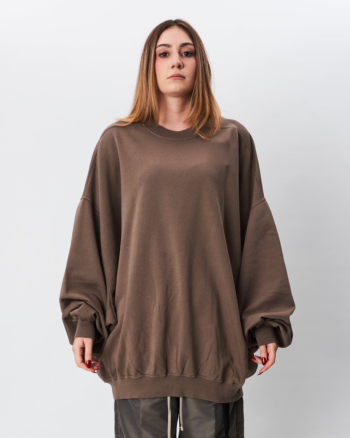 Rick Owens maxifelpa tortora