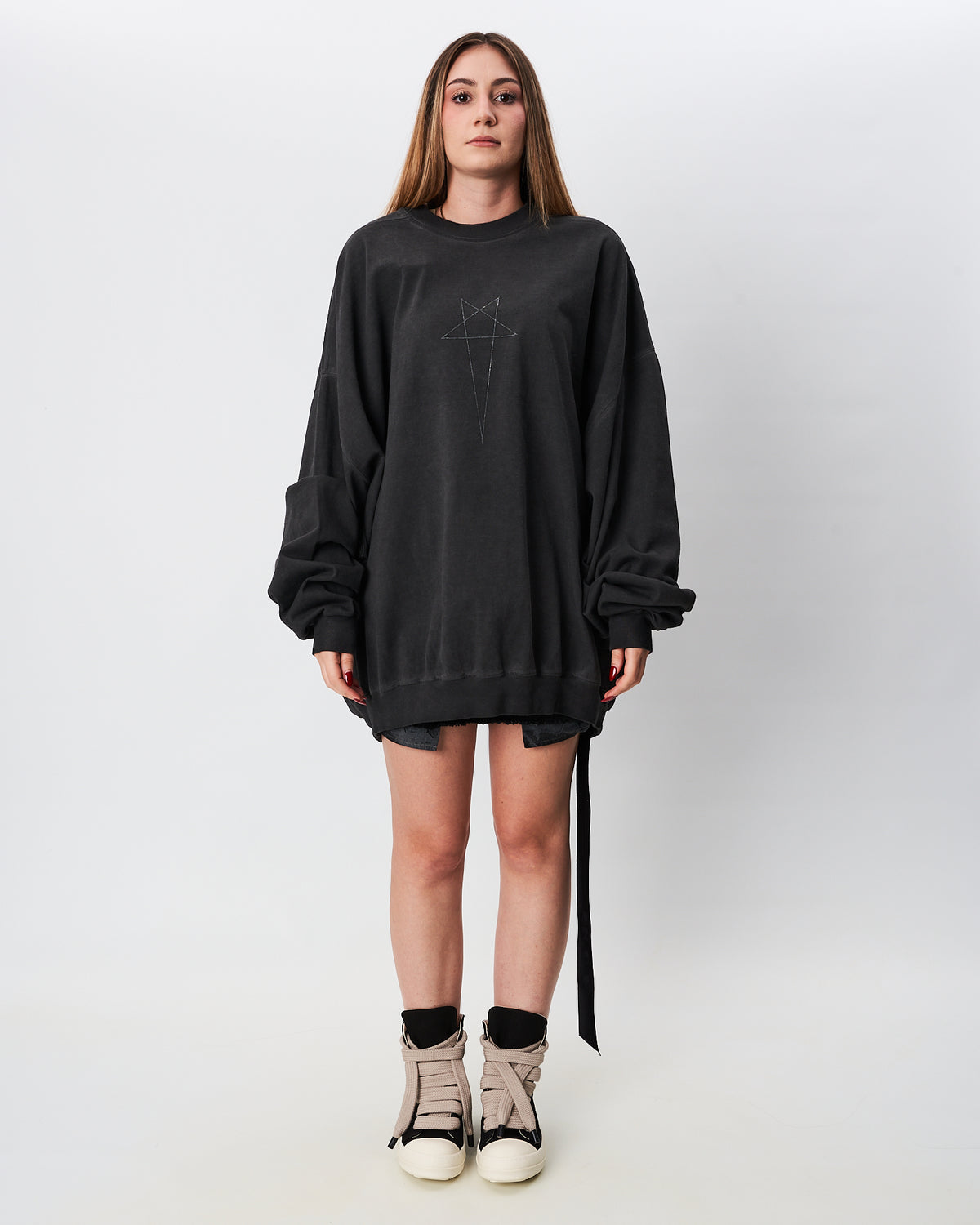 Rick Owens maxitshirt grigia