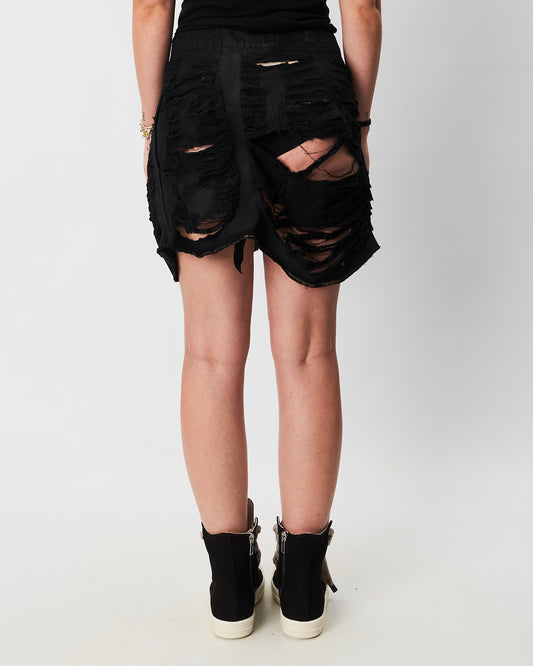 Rick Owens gonna nera con strappi