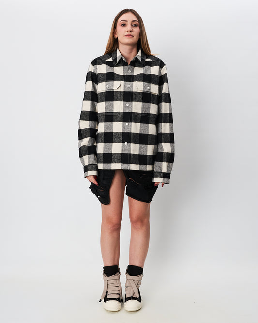 Rick Owens giacca camicia in panno