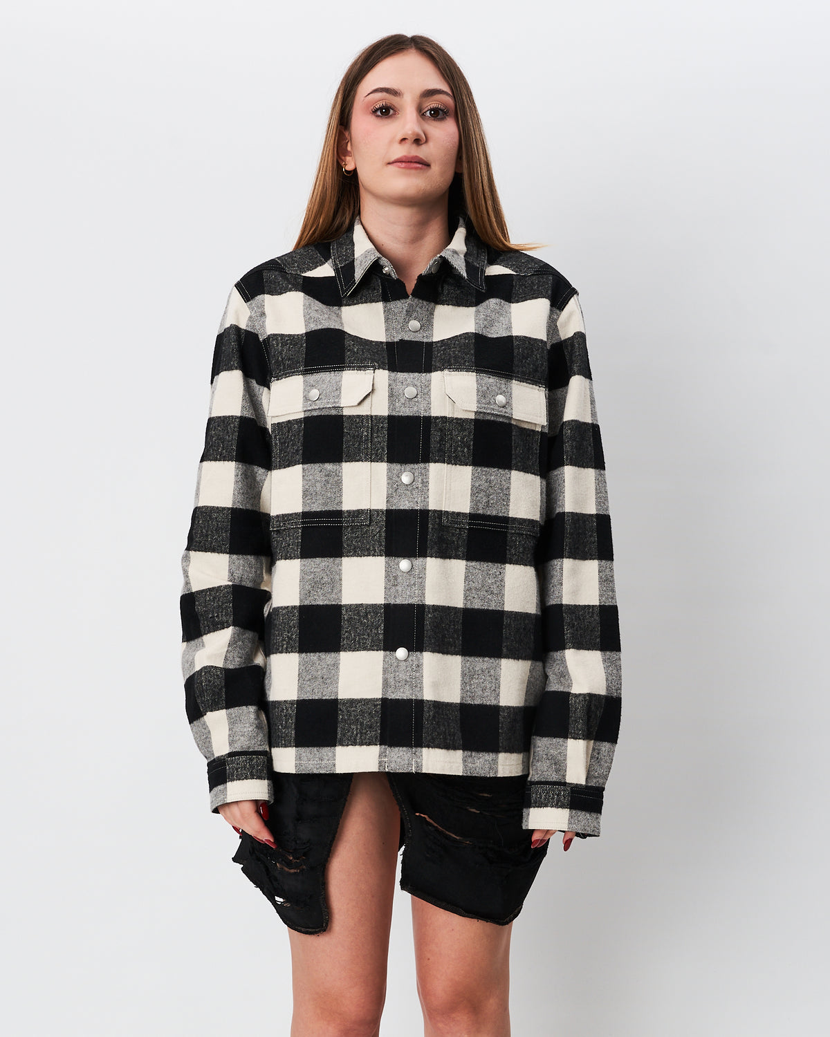 Rick Owens giacca camicia in panno
