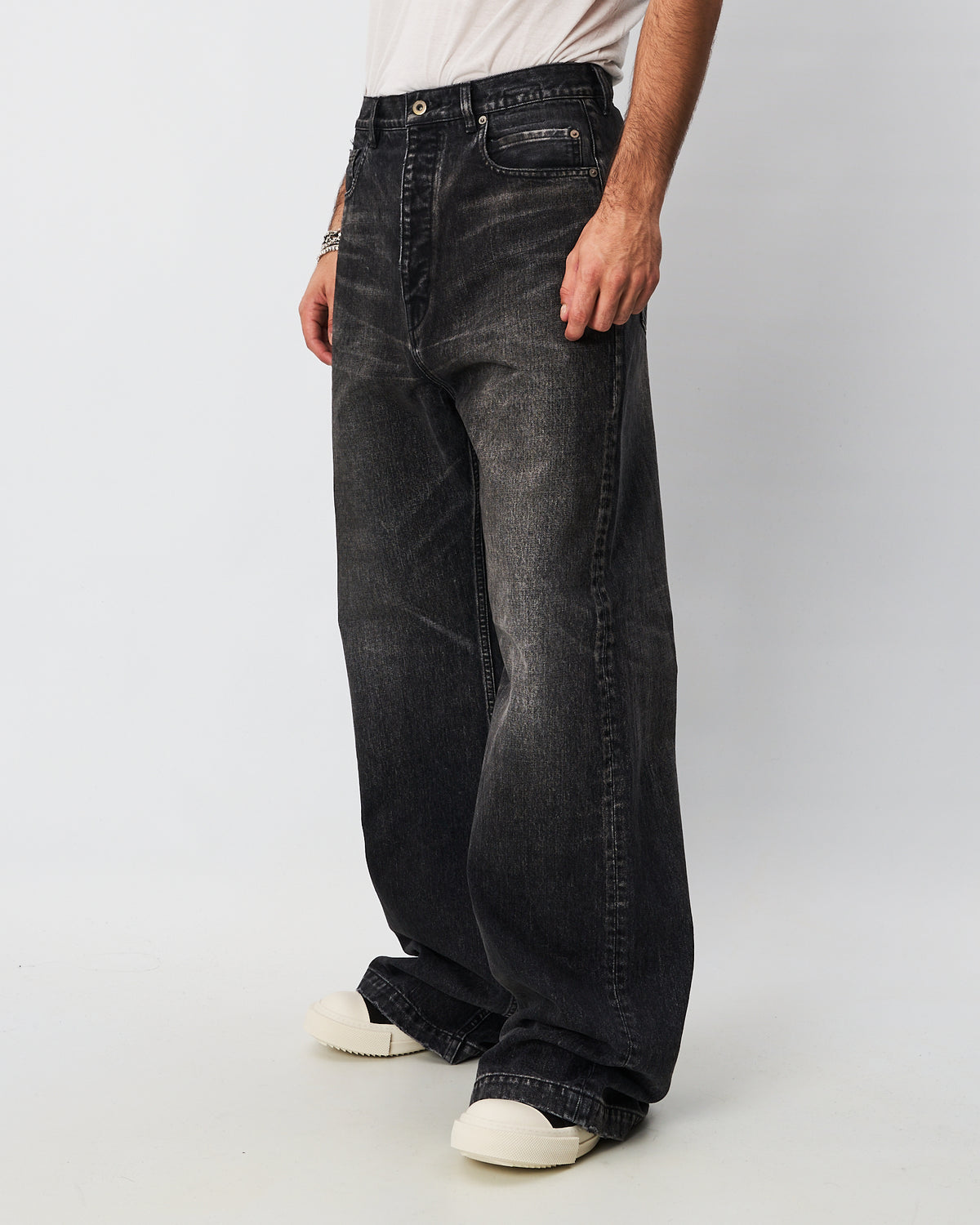 Rick Owens jeans nero lavato