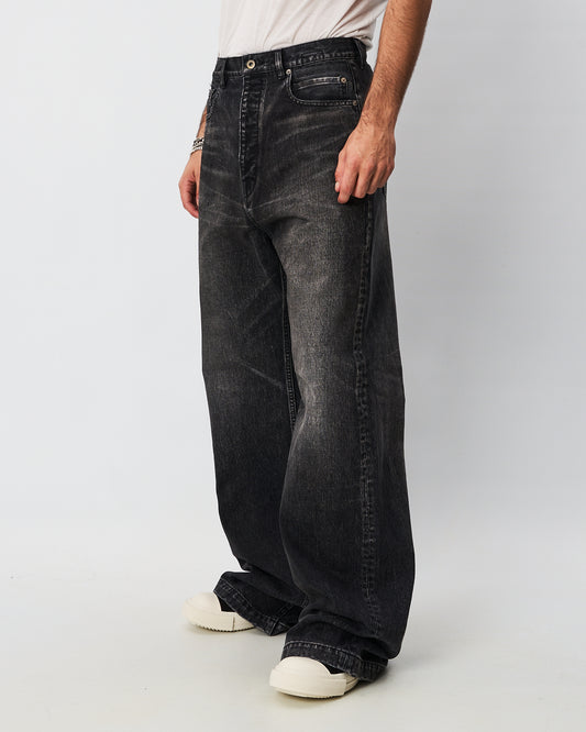 Rick Owens jeans nero lavato