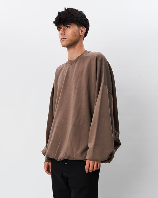 Rick Owens maxifelpa tortora