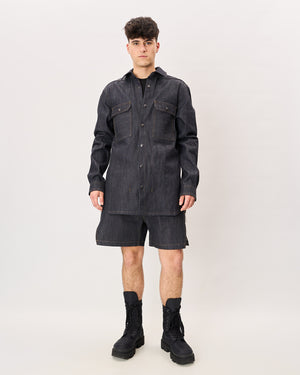 Rick Owens giacca/camicia in denim giapponese