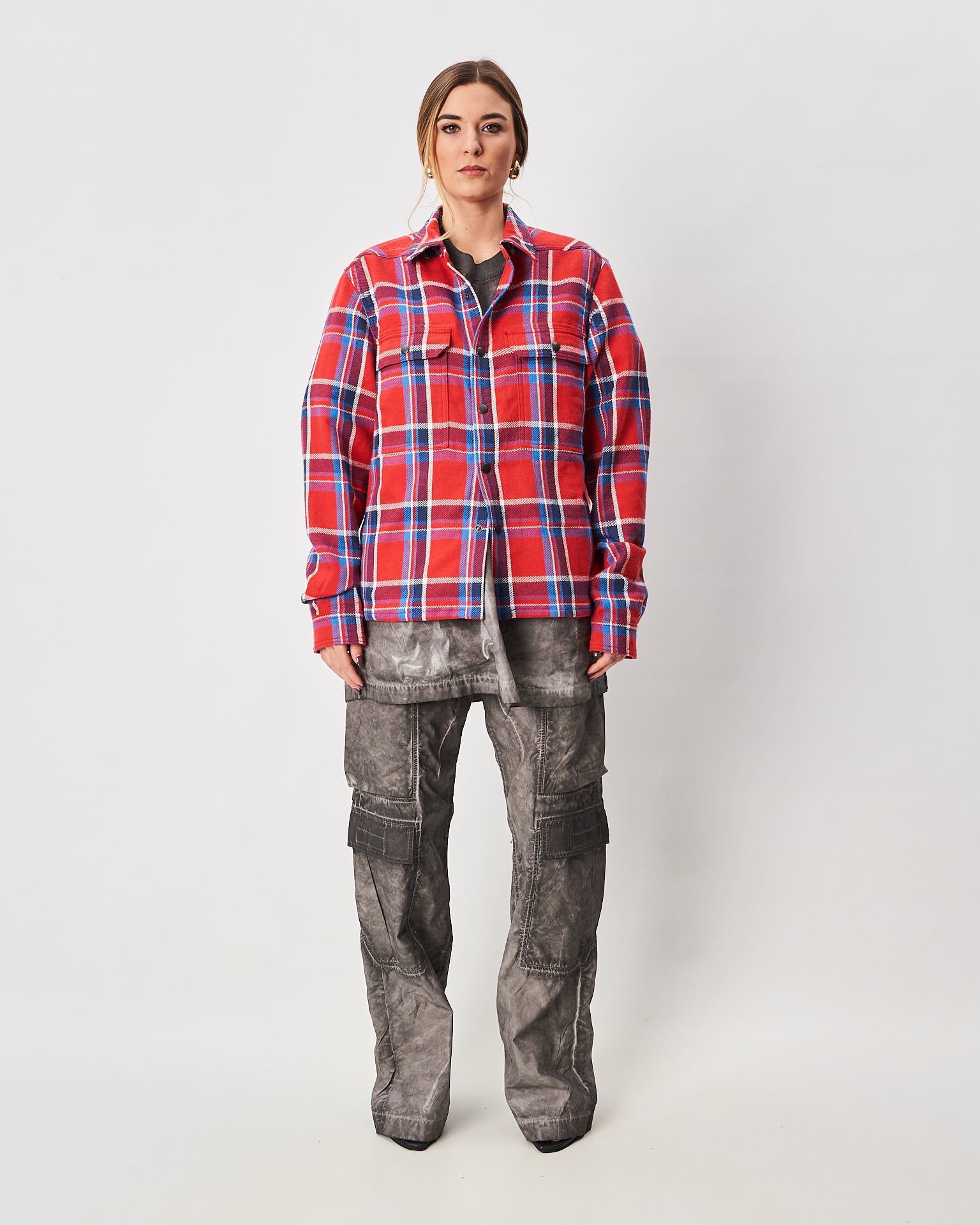 Rick Owens giacca camicia quadri