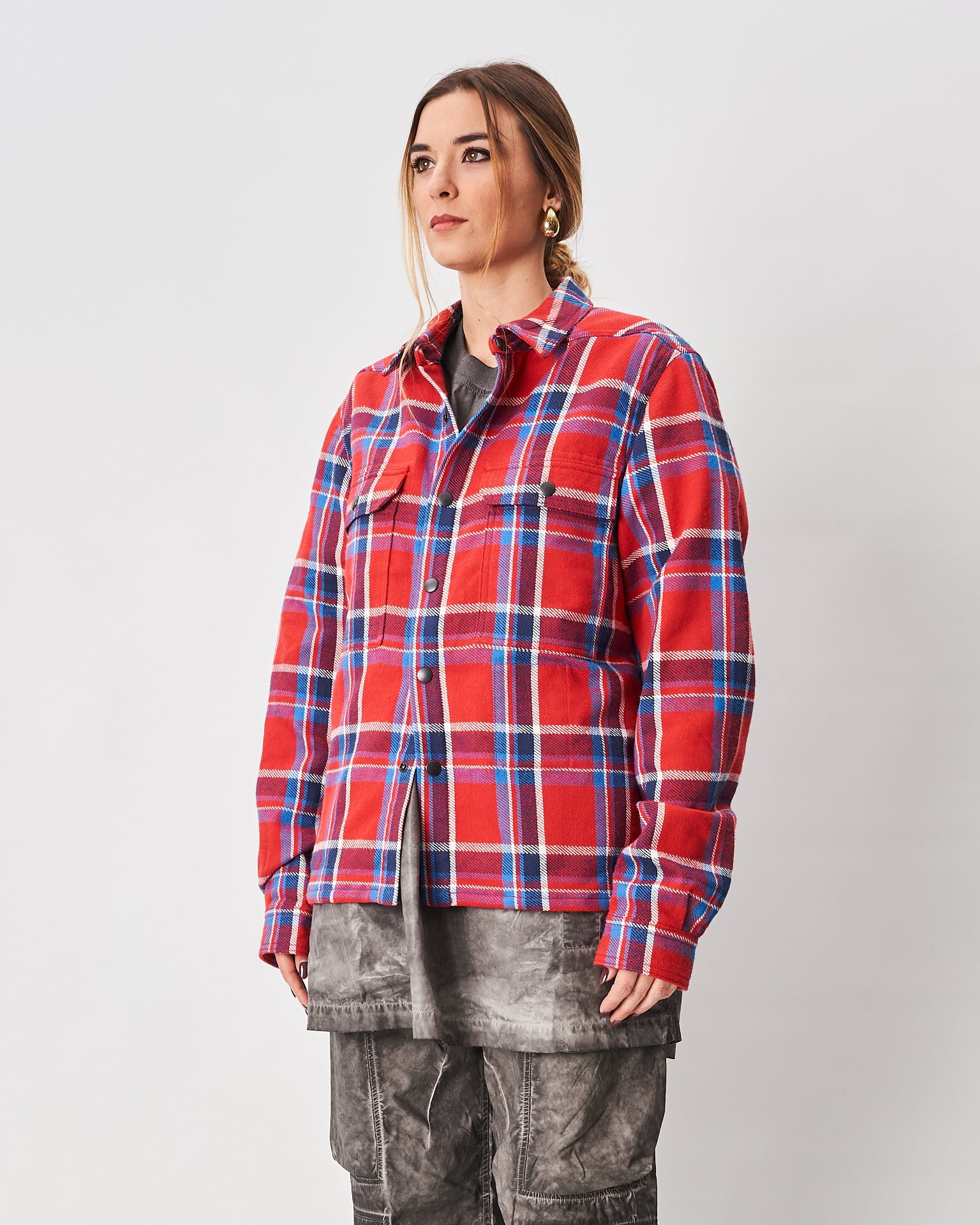 Rick Owens giacca camicia quadri
