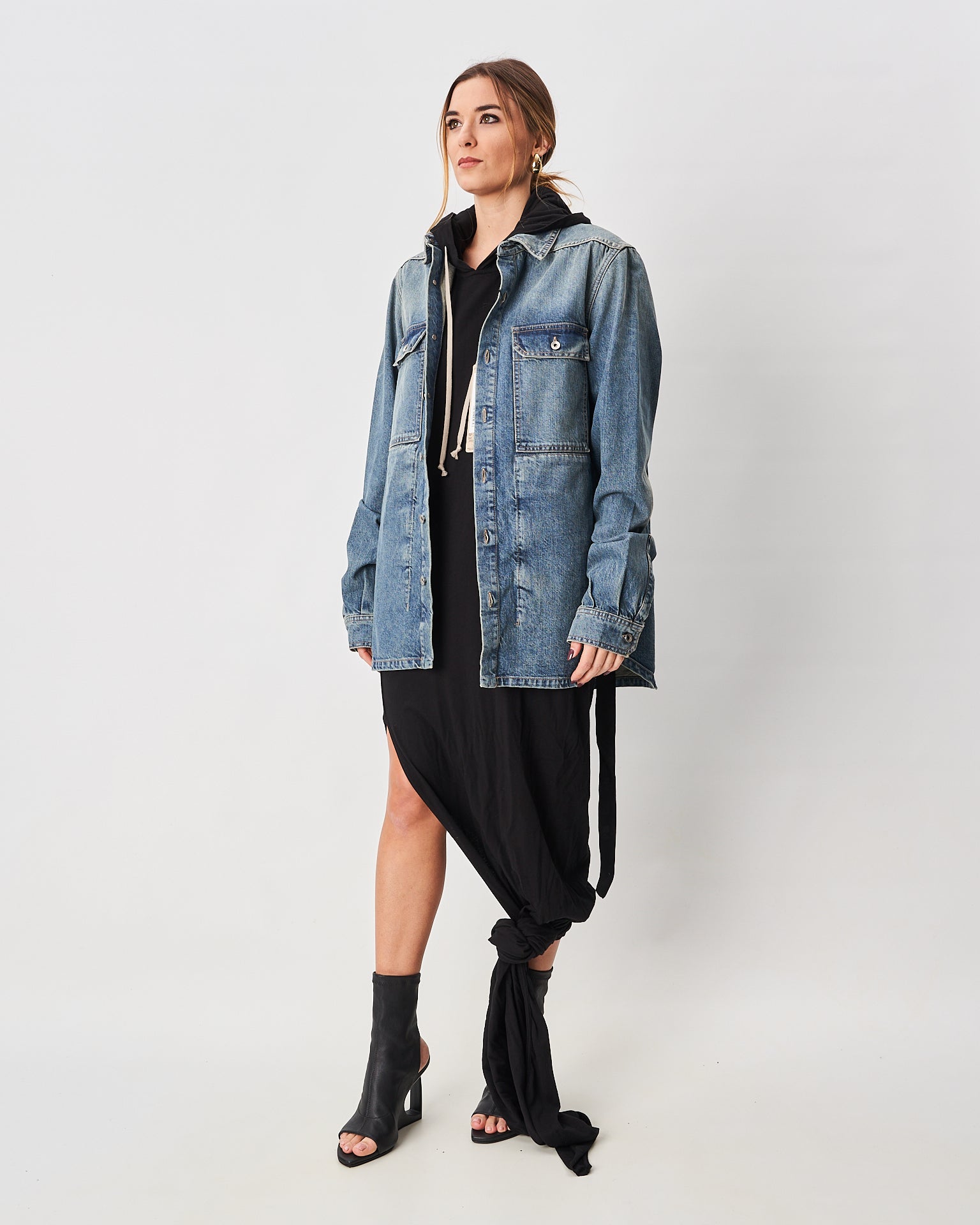 Rick Owens giacca camicia in denim