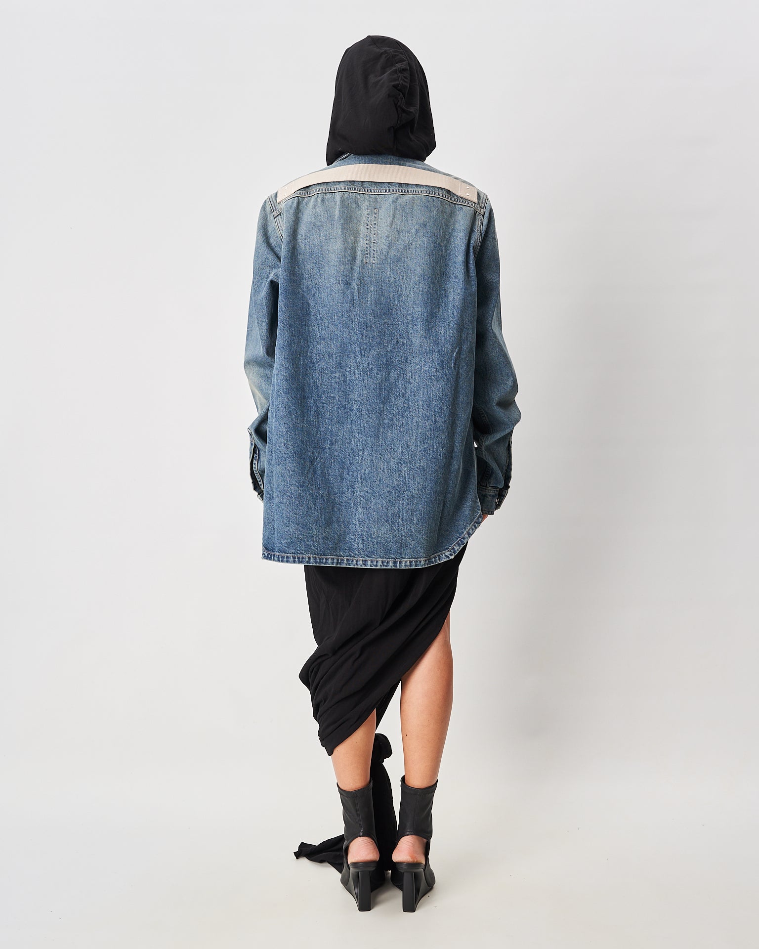 Rick Owens giacca camicia in denim