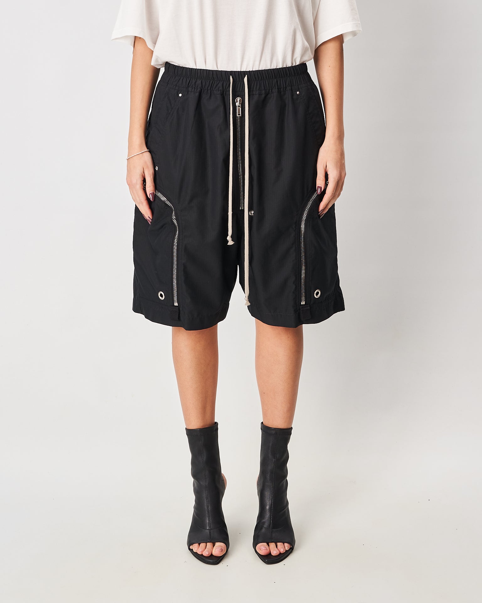 Rick Owens bermuda con zip posteriore