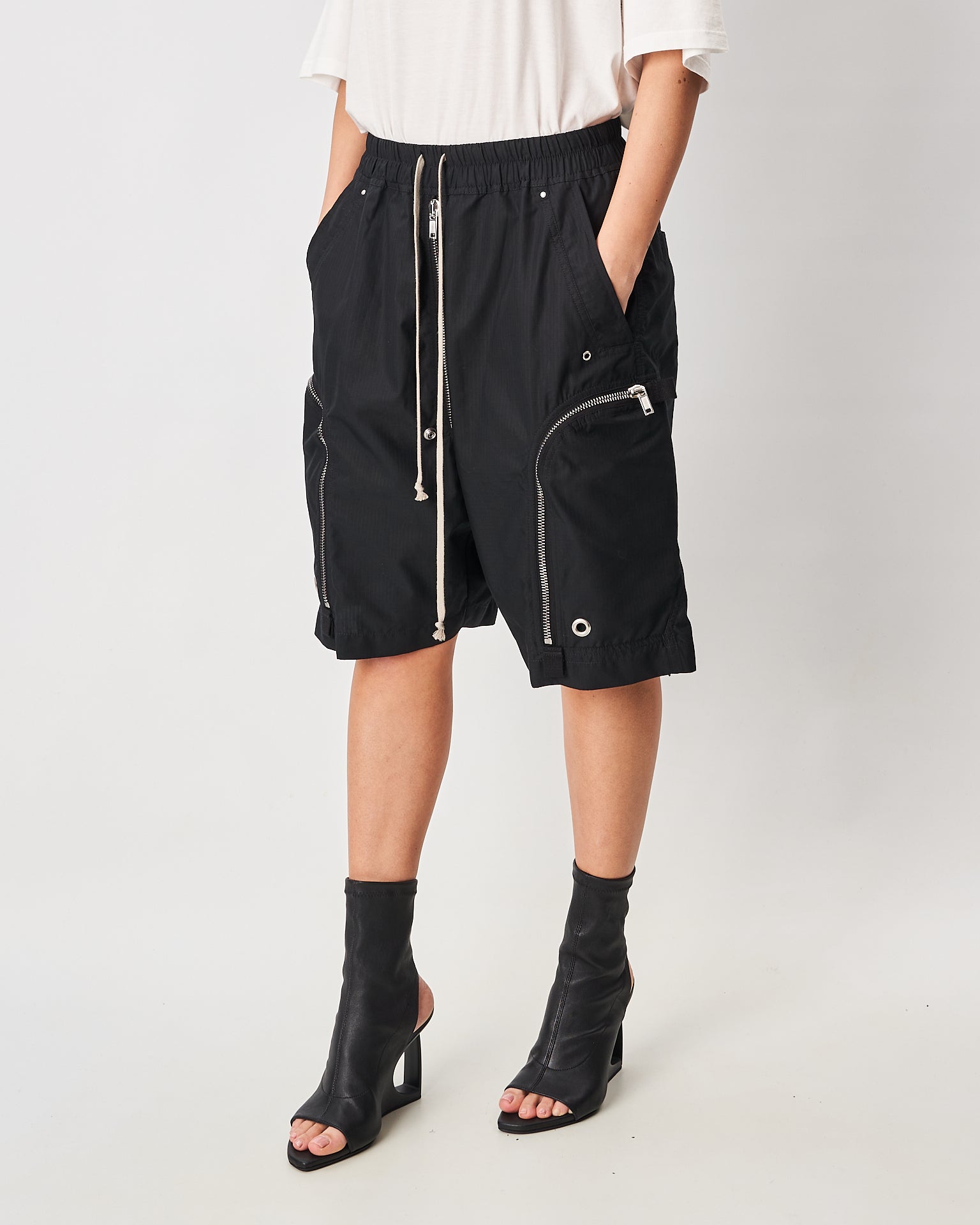 Rick Owens bermuda con zip posteriore