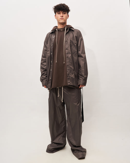 Rick Owens camicia cacao in nylon