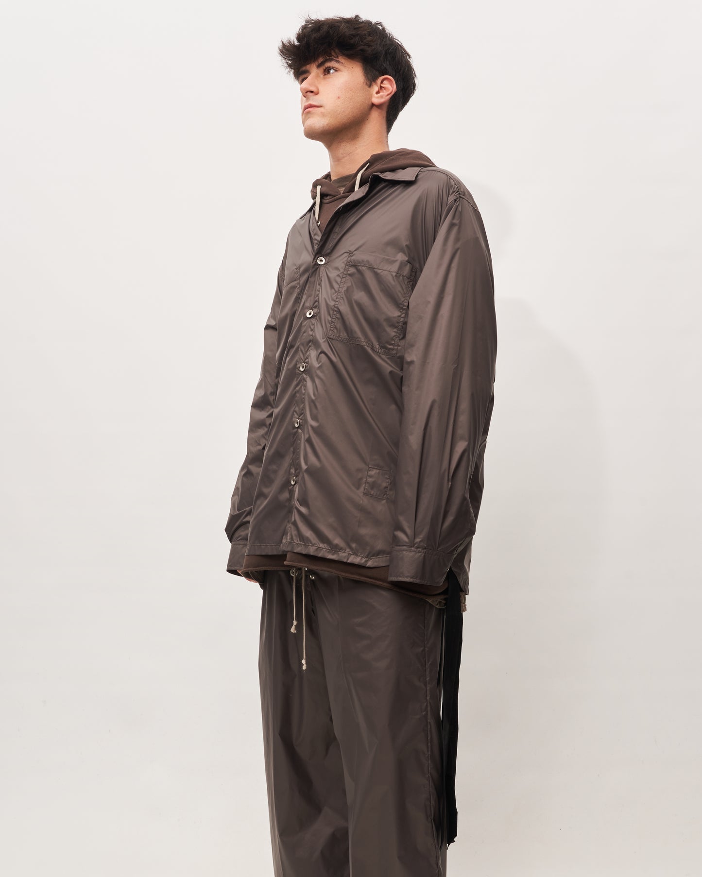 Rick Owens camicia cacao in nylon