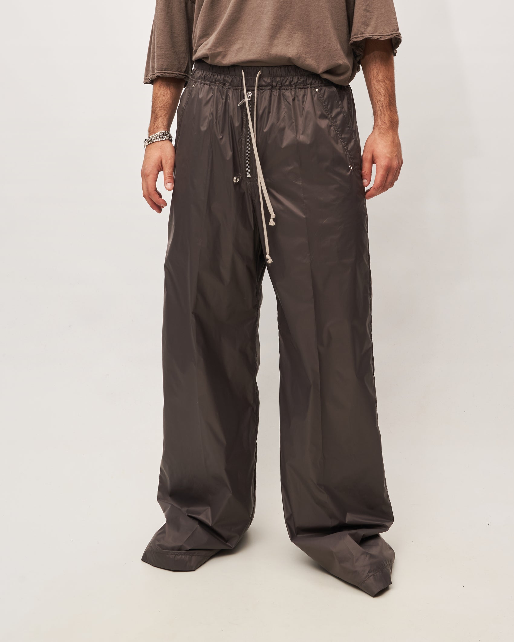 Rick Owens pantalone uomo cacao in nylon
