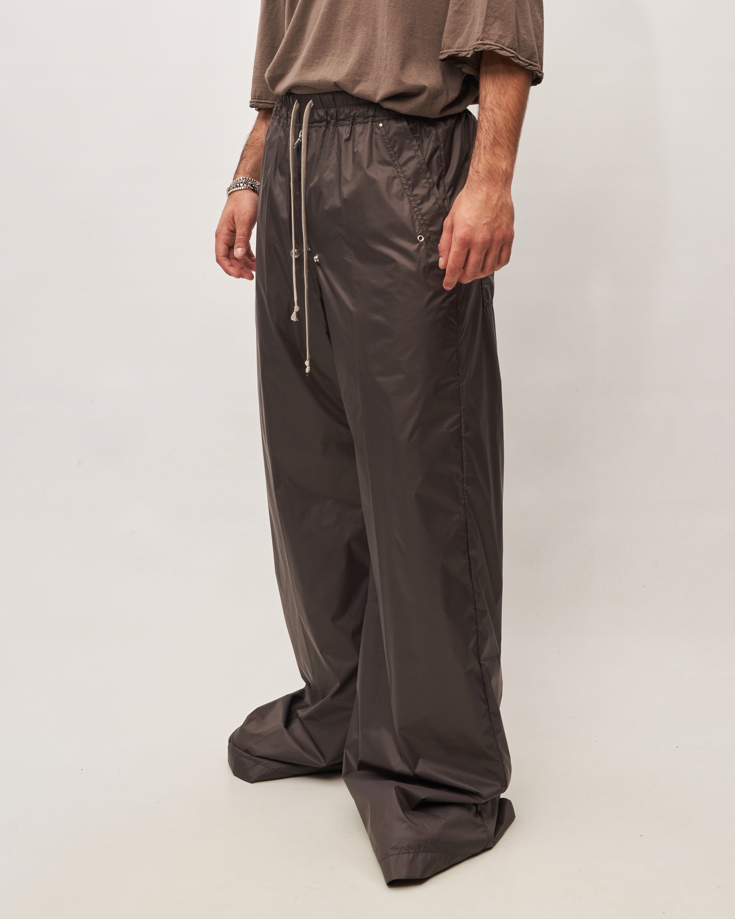 Rick Owens pantalone uomo cacao in nylon