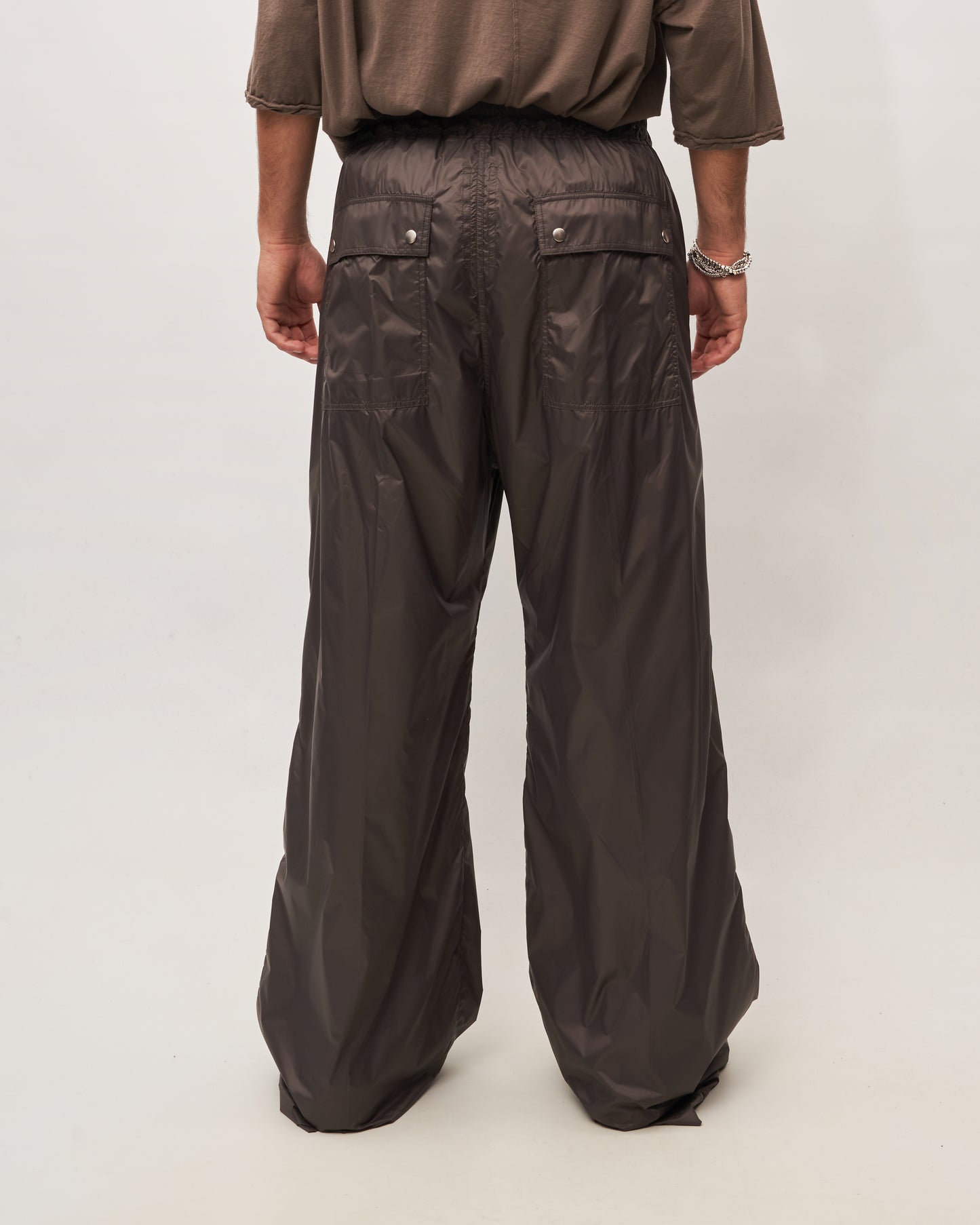 Rick Owens pantalone uomo cacao in nylon