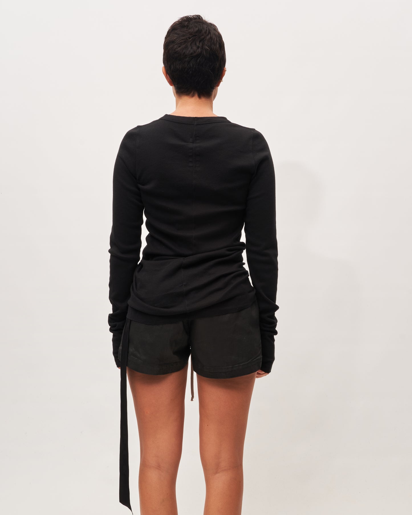 Rick Owens t-shirt nera maniche lunghe