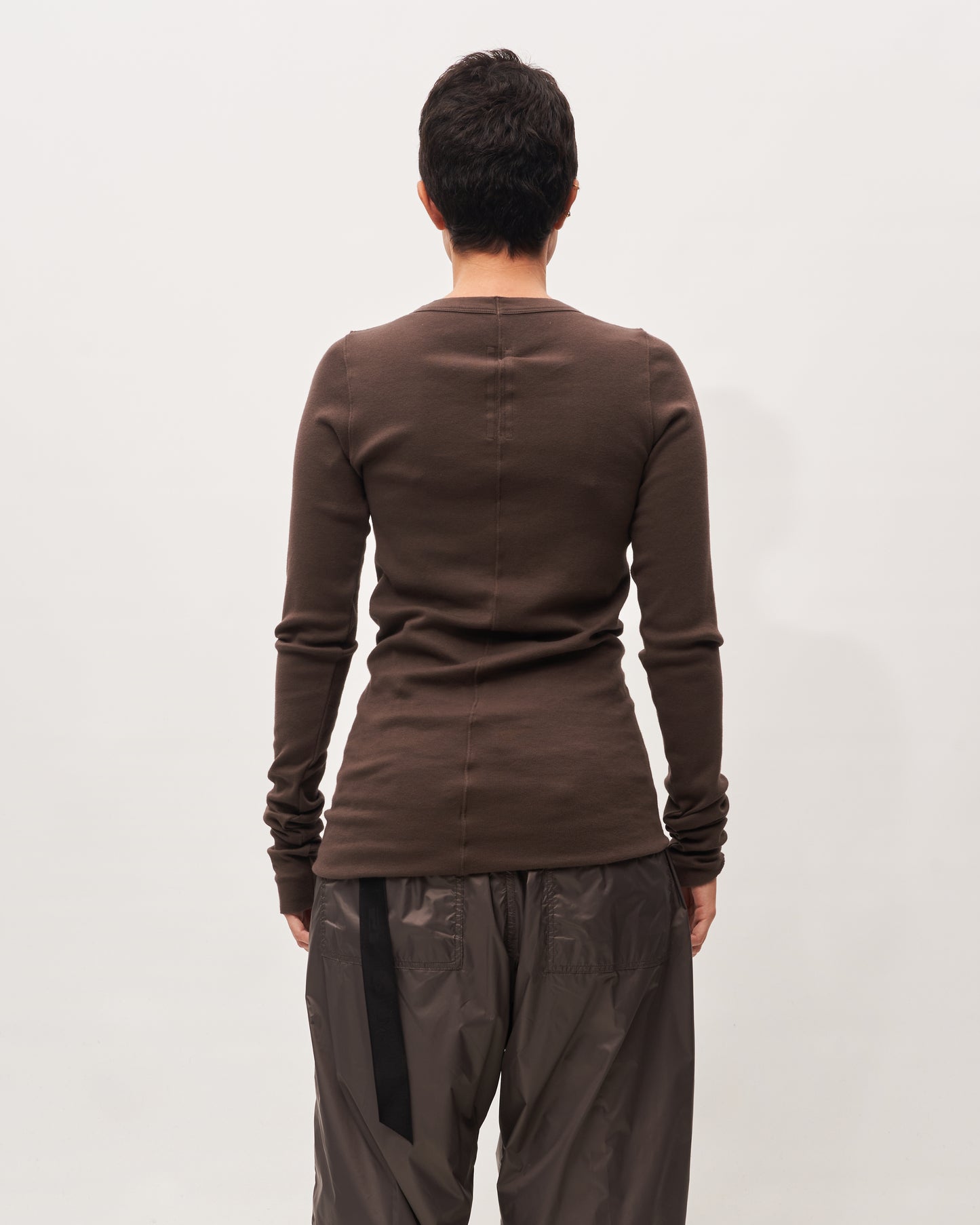 Rick Owens t-shirt cacao maniche lunghe