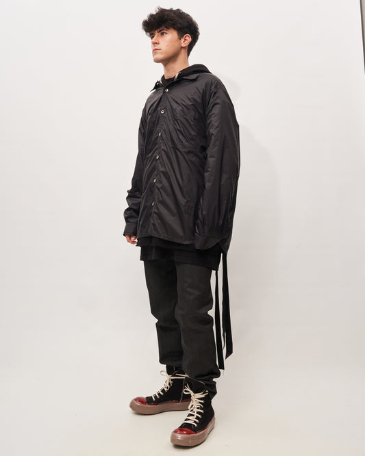 Rick Owens camicia nero in nylon