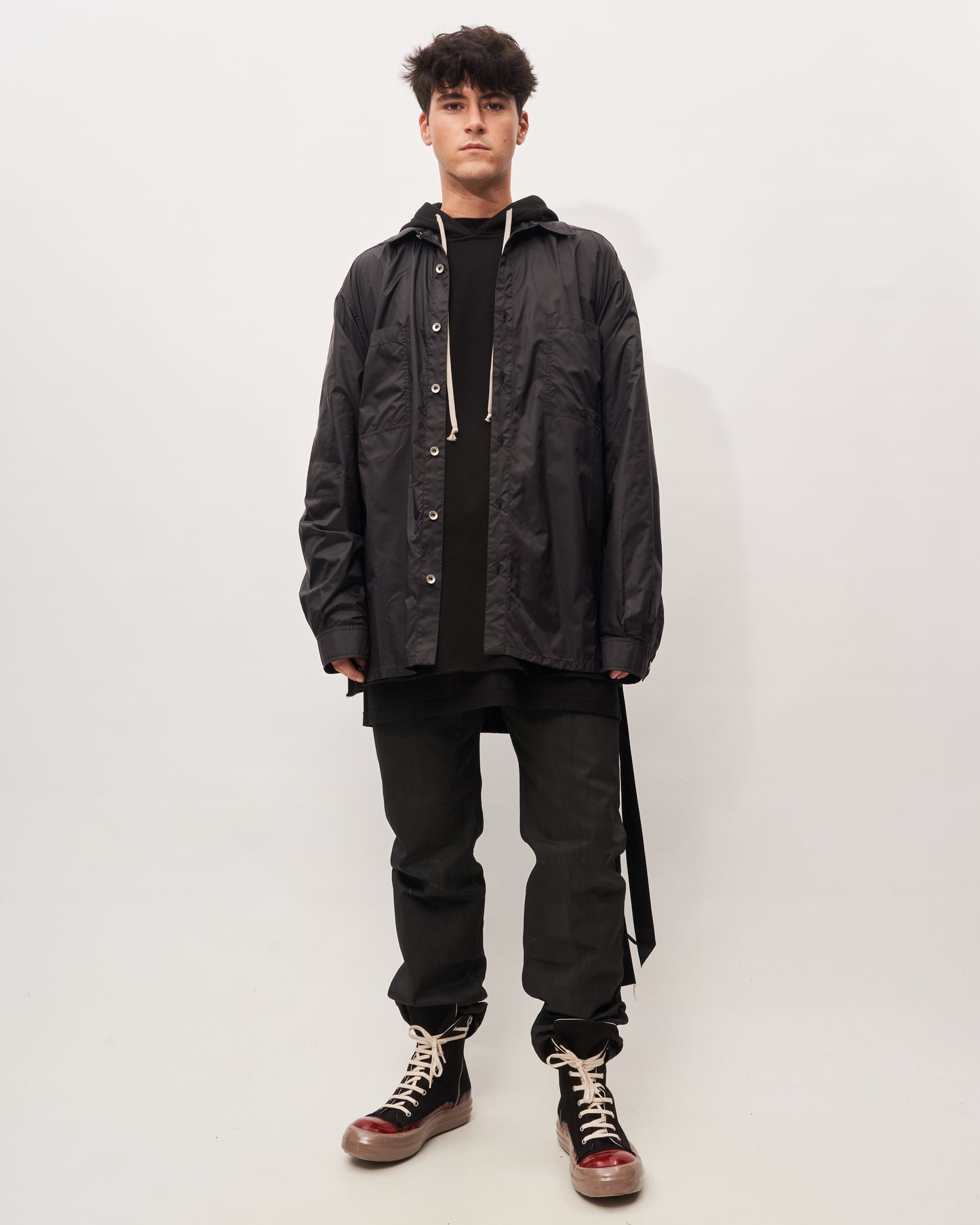 Rick Owens camicia nero in nylon