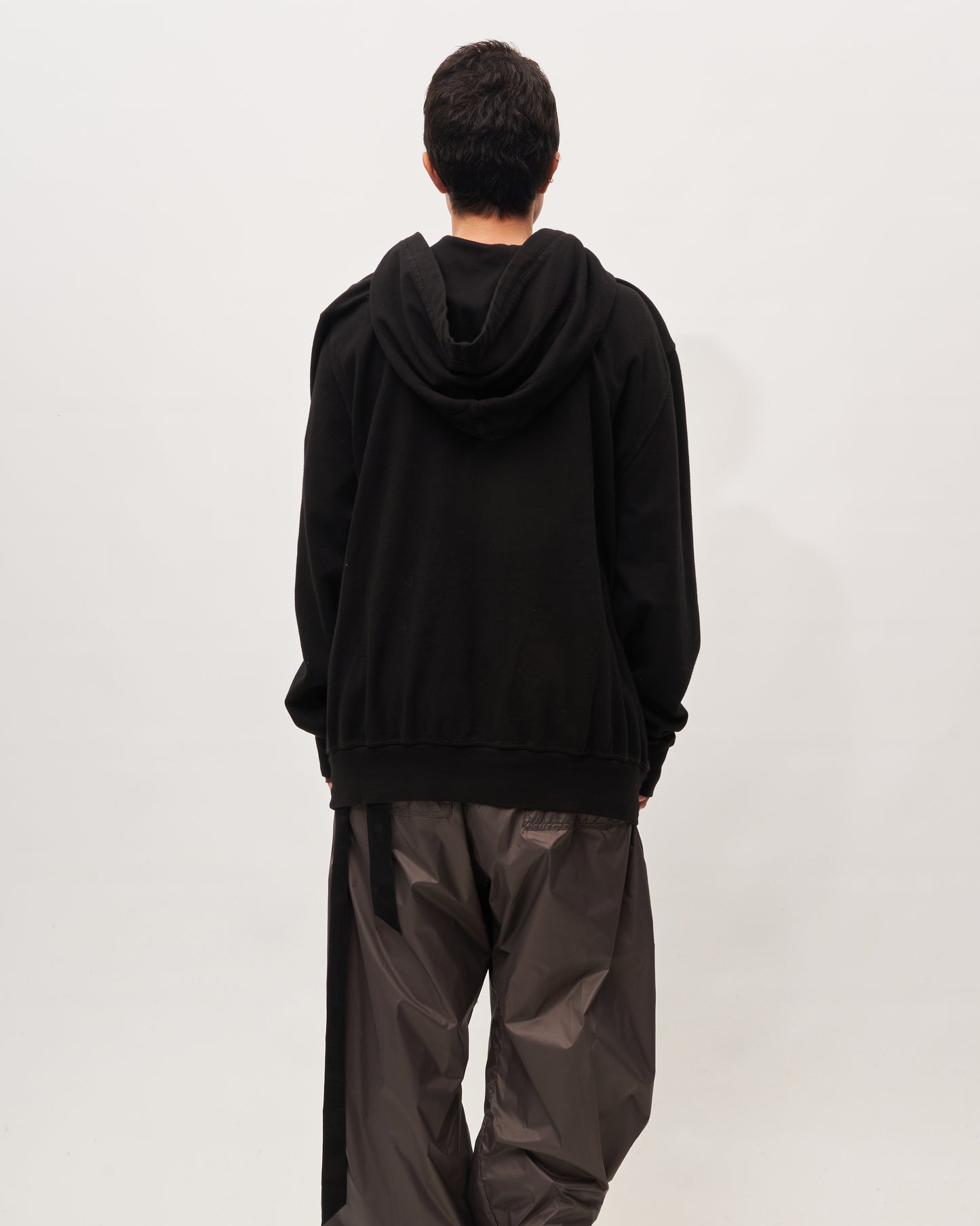 Rick Owens felpa nera con cappuccio
