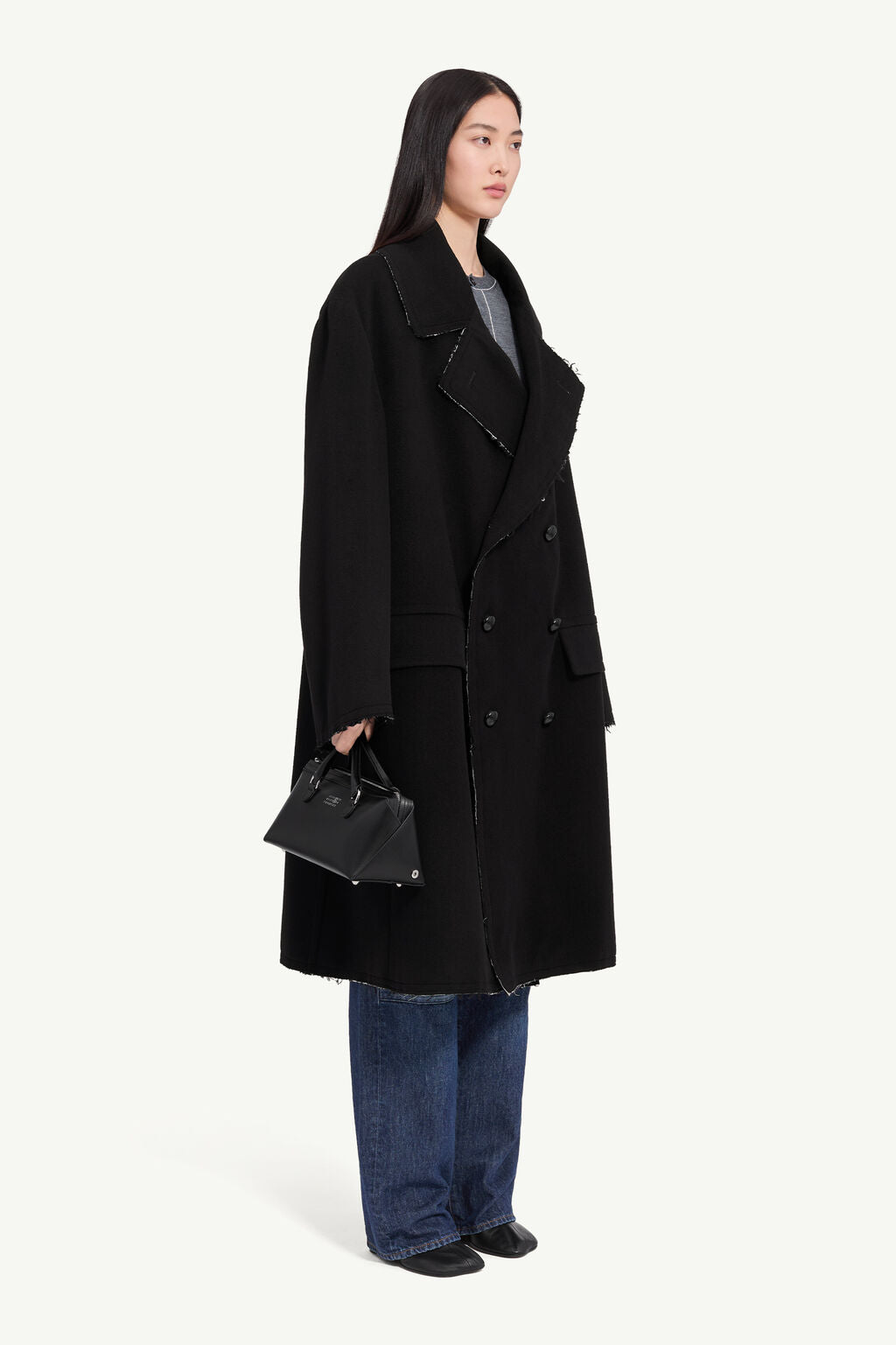 MM6 Margiela cappotto nero oversize