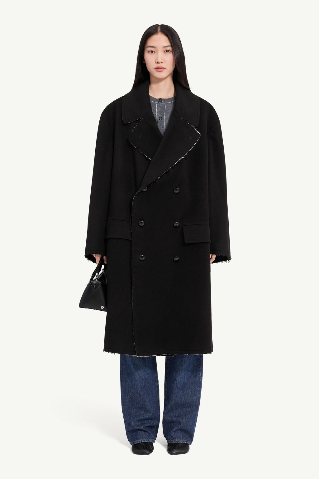 MM6 Margiela cappotto nero oversize