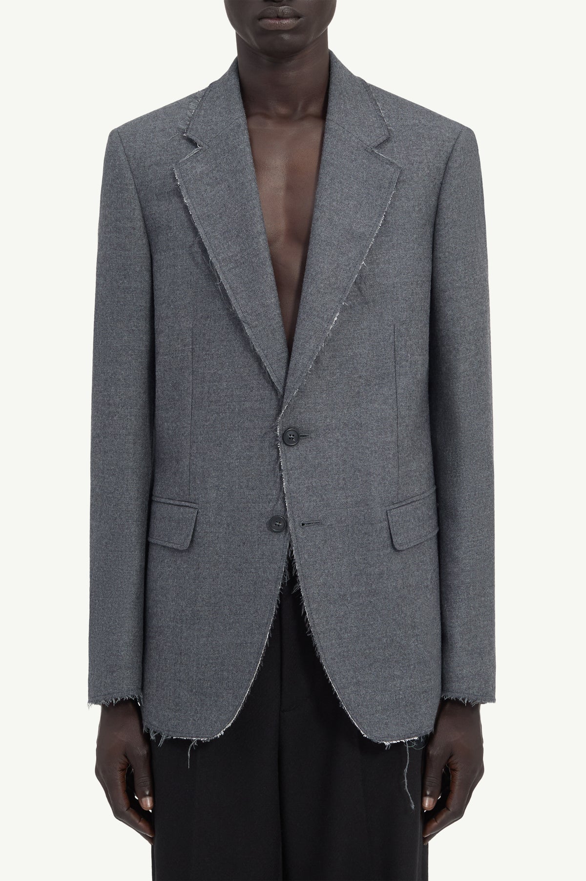 MM6 Margiela blazer grigio taglio vivo