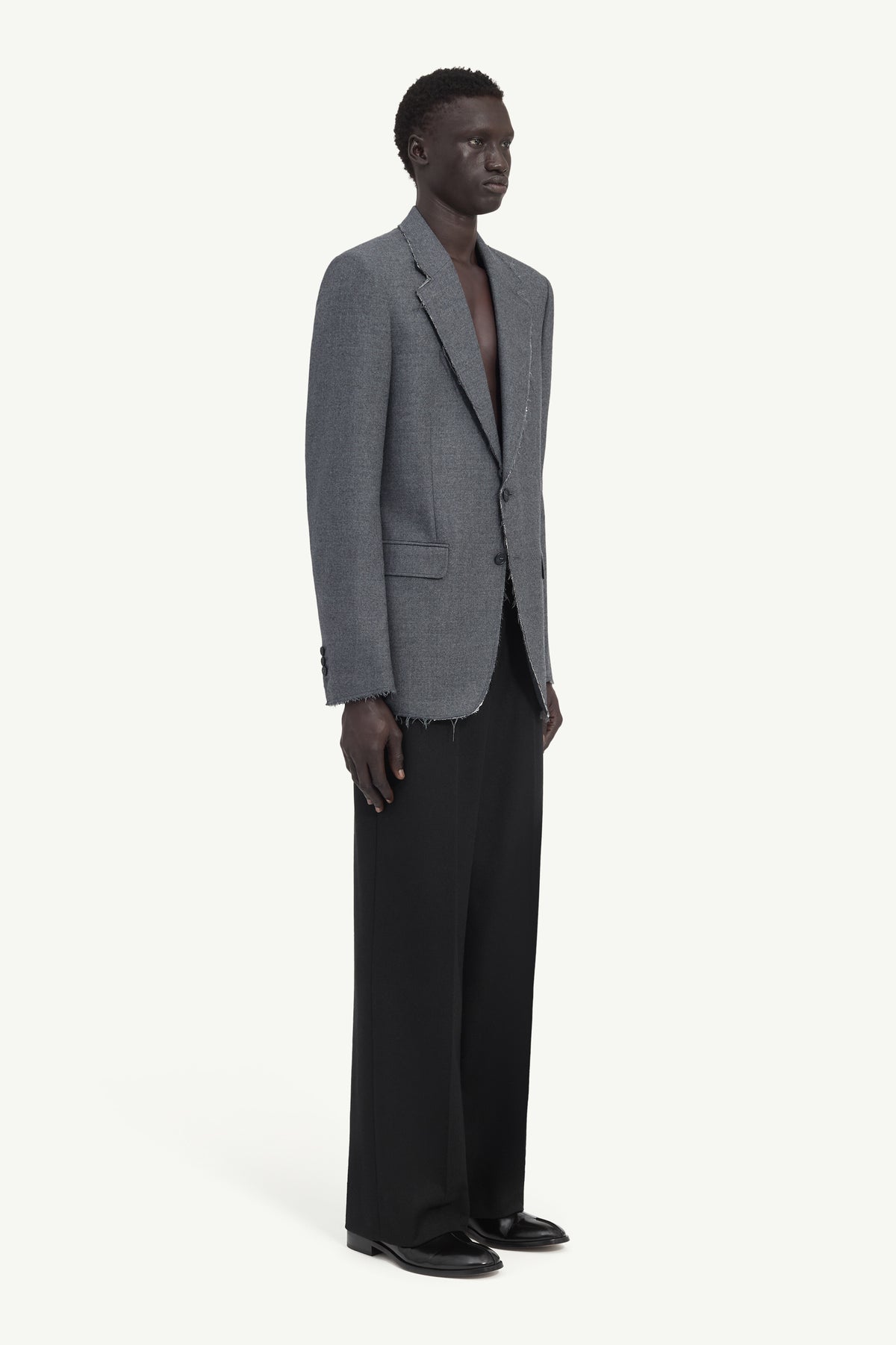 MM6 Margiela blazer grigio taglio vivo