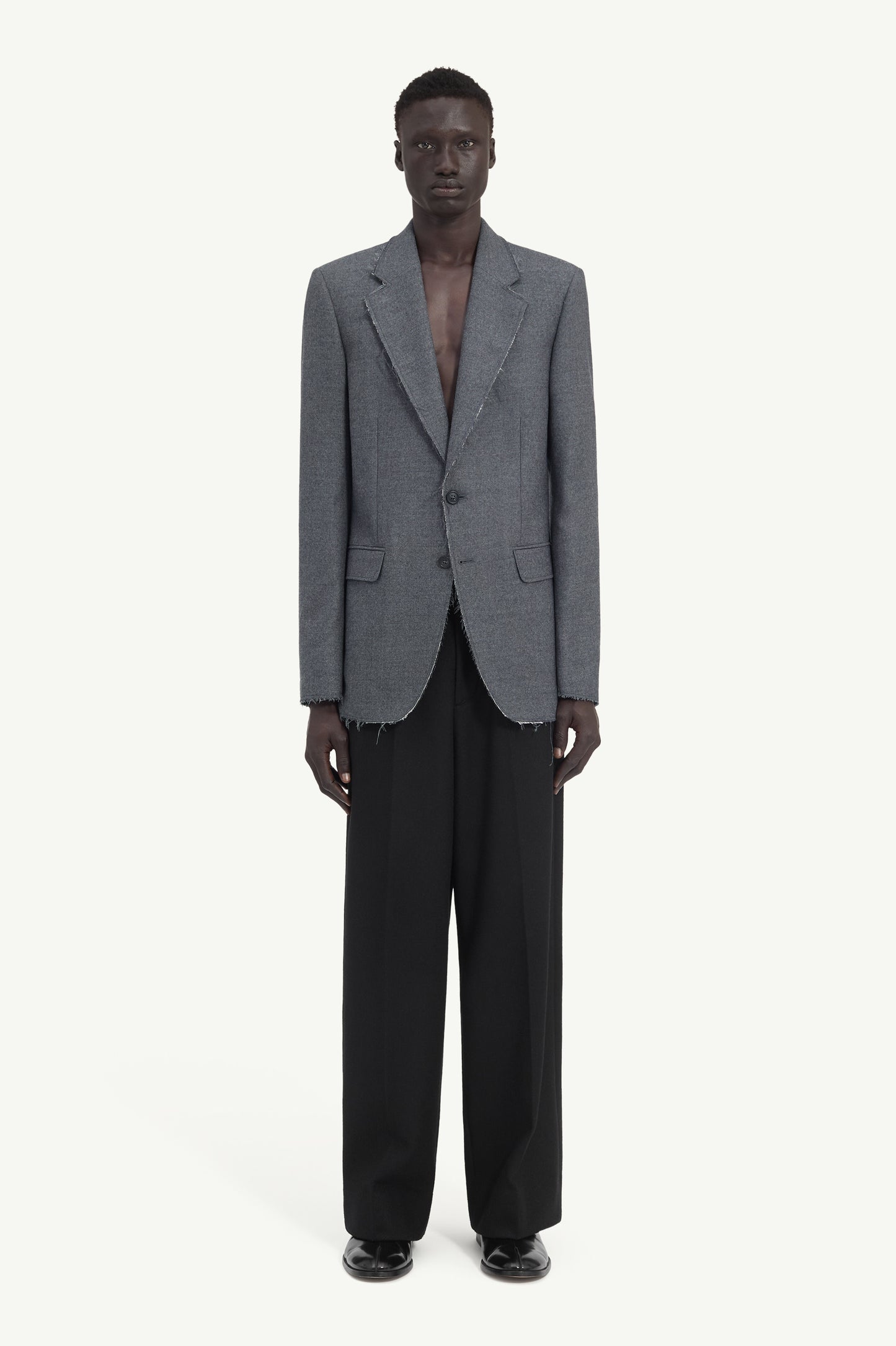 MM6 Margiela blazer grigio taglio vivo