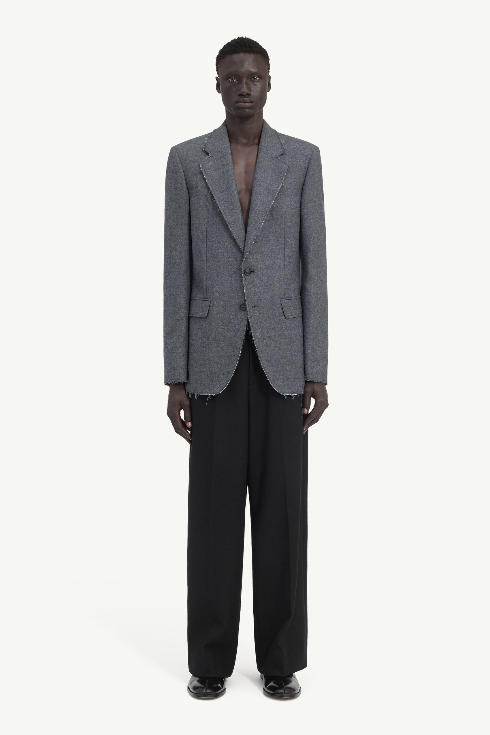MM6 Margiela blazer grigio taglio vivo