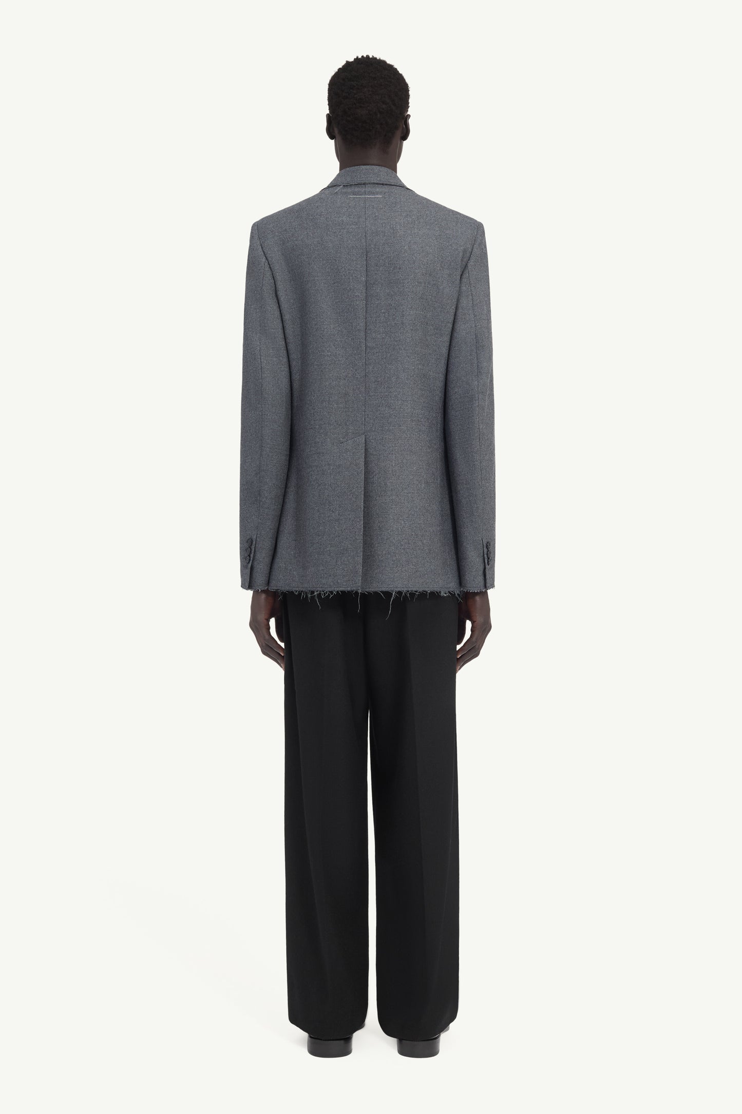MM6 Margiela blazer grigio taglio vivo