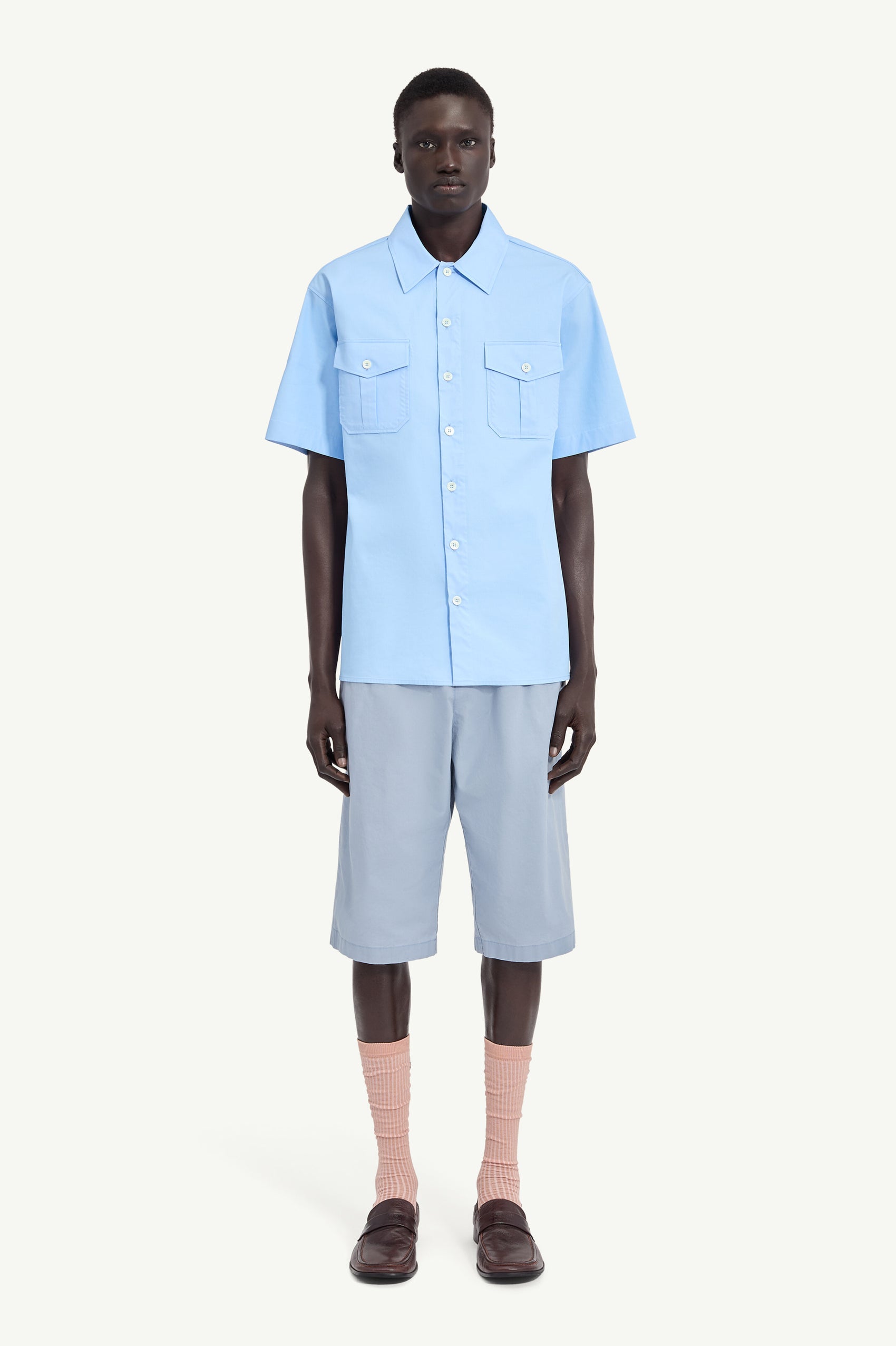 MM6 Margiela camicia azzurra
