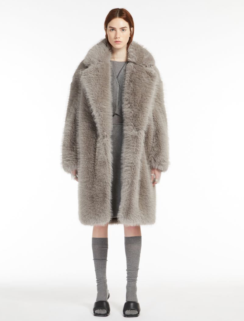 Sportmax cappotto ecofur grigio