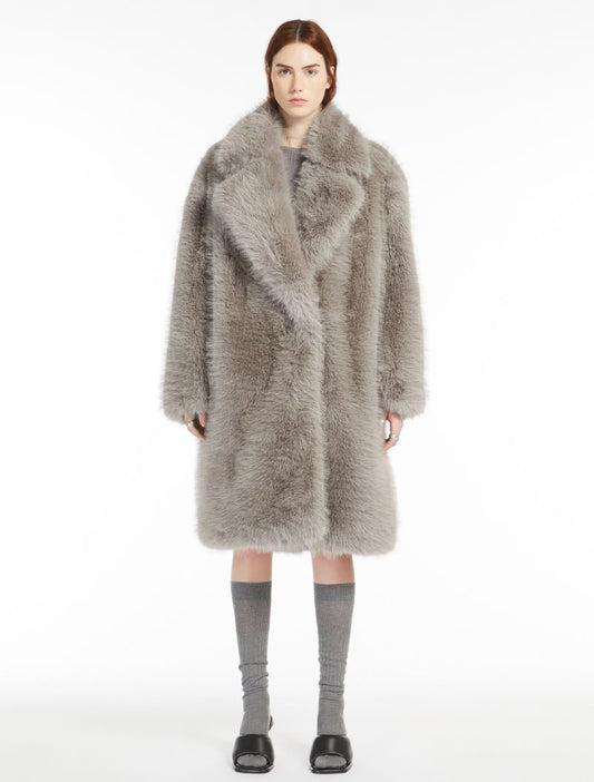 Sportmax cappotto ecofur grigio