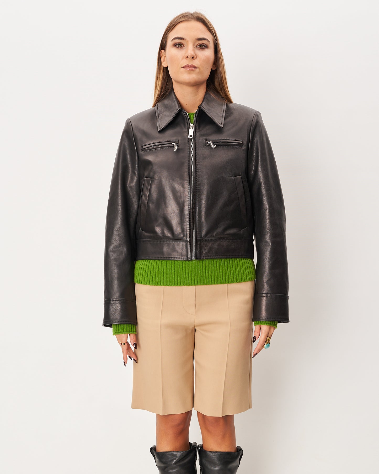 Sportmax giacca in pelle