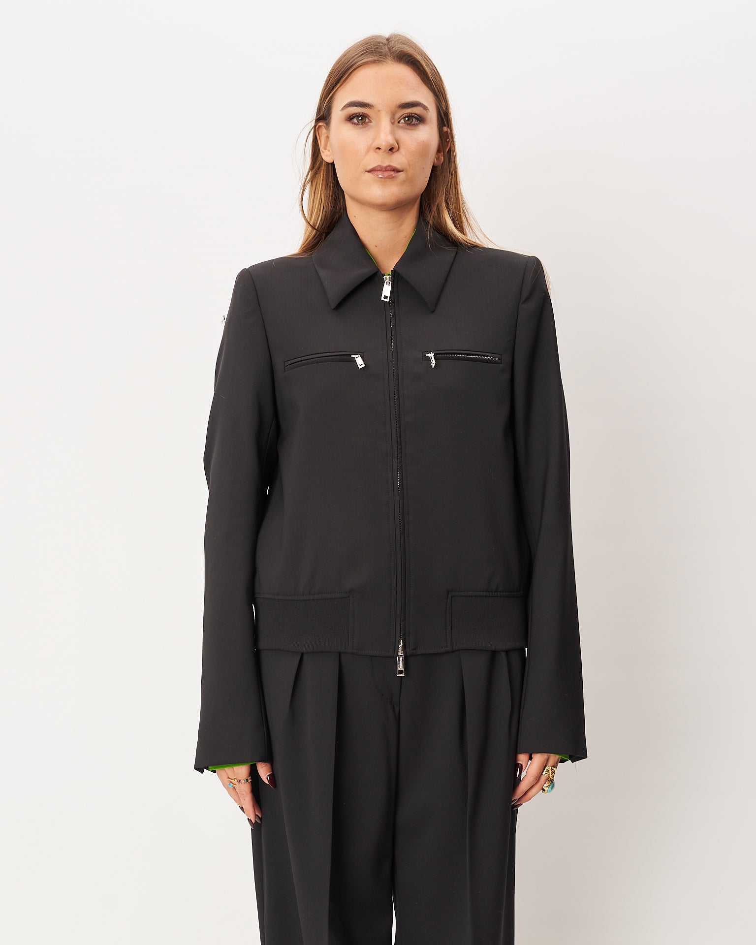 Sportmax blazer nero taglio bomber