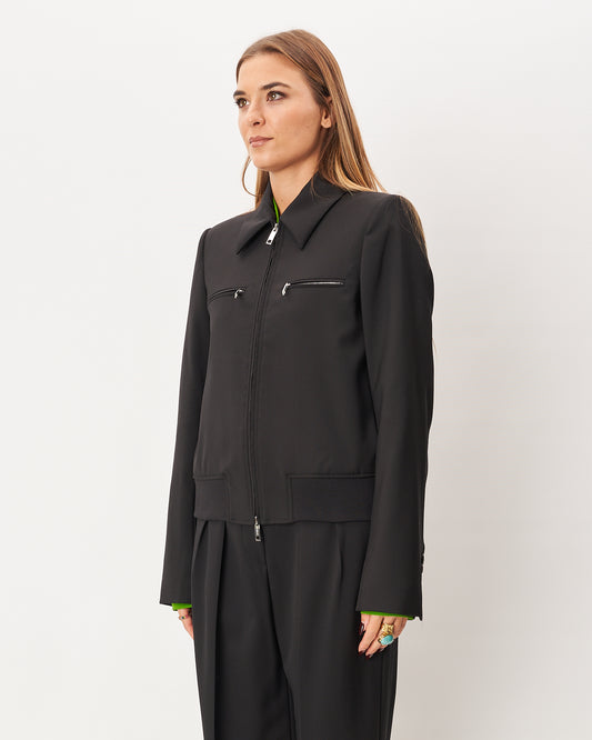 Sportmax blazer nero taglio bomber