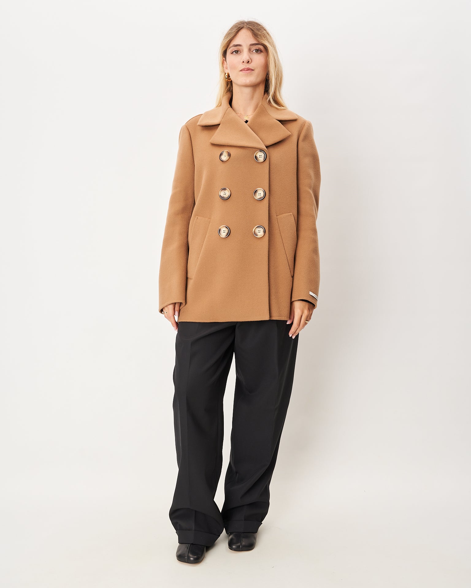 Sportmax pea coat cammello